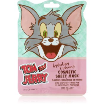 Mad Beauty Tom & Jerry Sheet Mask - Tom mască textilă hidratantă cu acid hialuronic - imagine 2